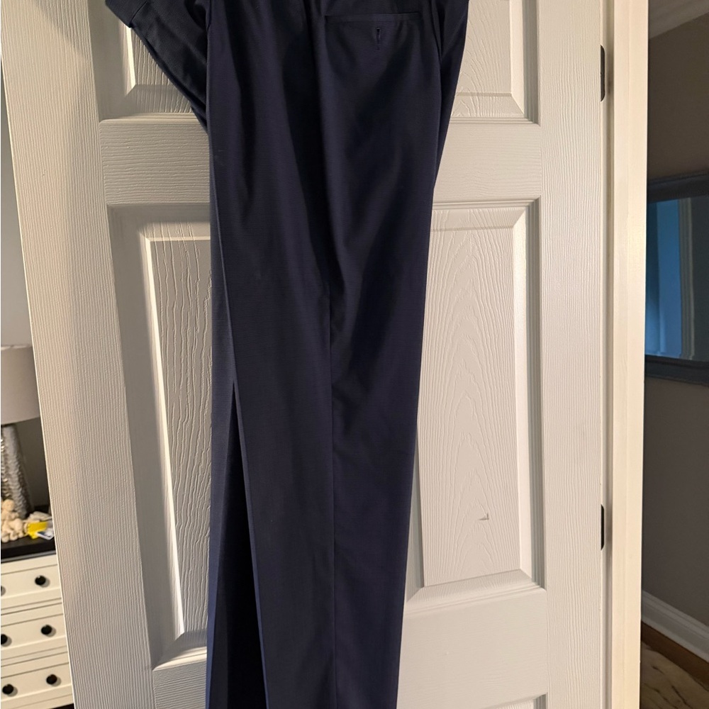 Men’s Lauren Navy Plaid Dress Pants